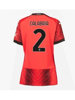 Ženski Nogometna dresi replika AC Milan Davide Calabria #2 Domači 2023-24 Kratek rokav